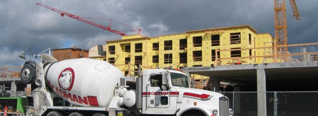 Construction Site with Concrete Truck